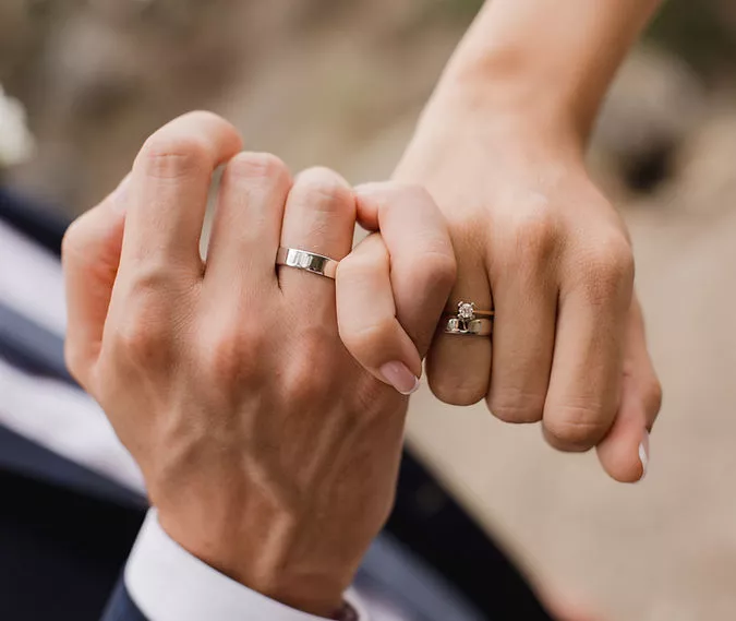 Moissanite engagement ring
