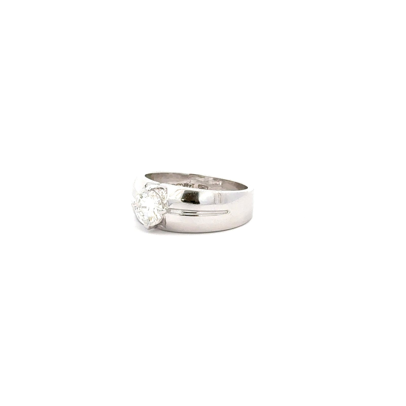 Solitaire Ring in 14k Gold Round Brilliant Cut (1.05ct D.E.W) #SR476