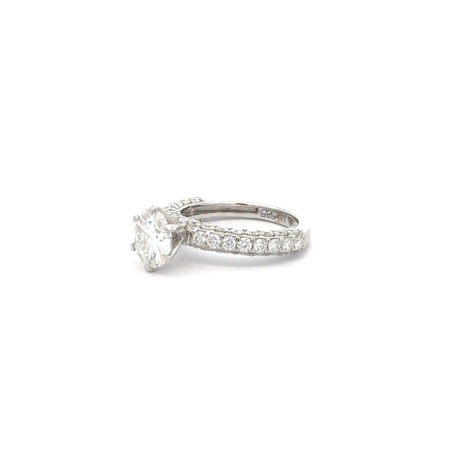 Solitaire Ring in 14k Gold Radiant Cut (3.53ct D.E.W) #SR484
