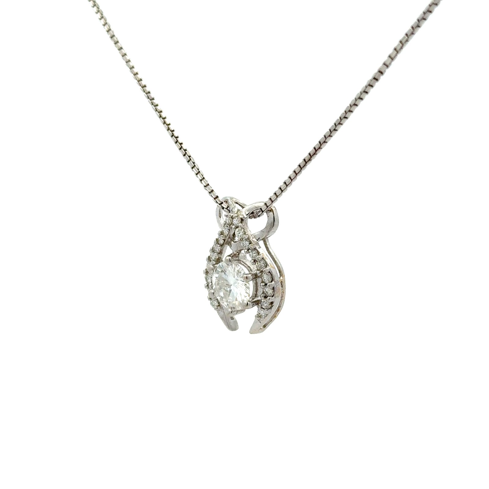 Solitaire Pendant Round Cut Moissanite (1.50CT D.E.W) In 14k Gold Without Chain#SP35