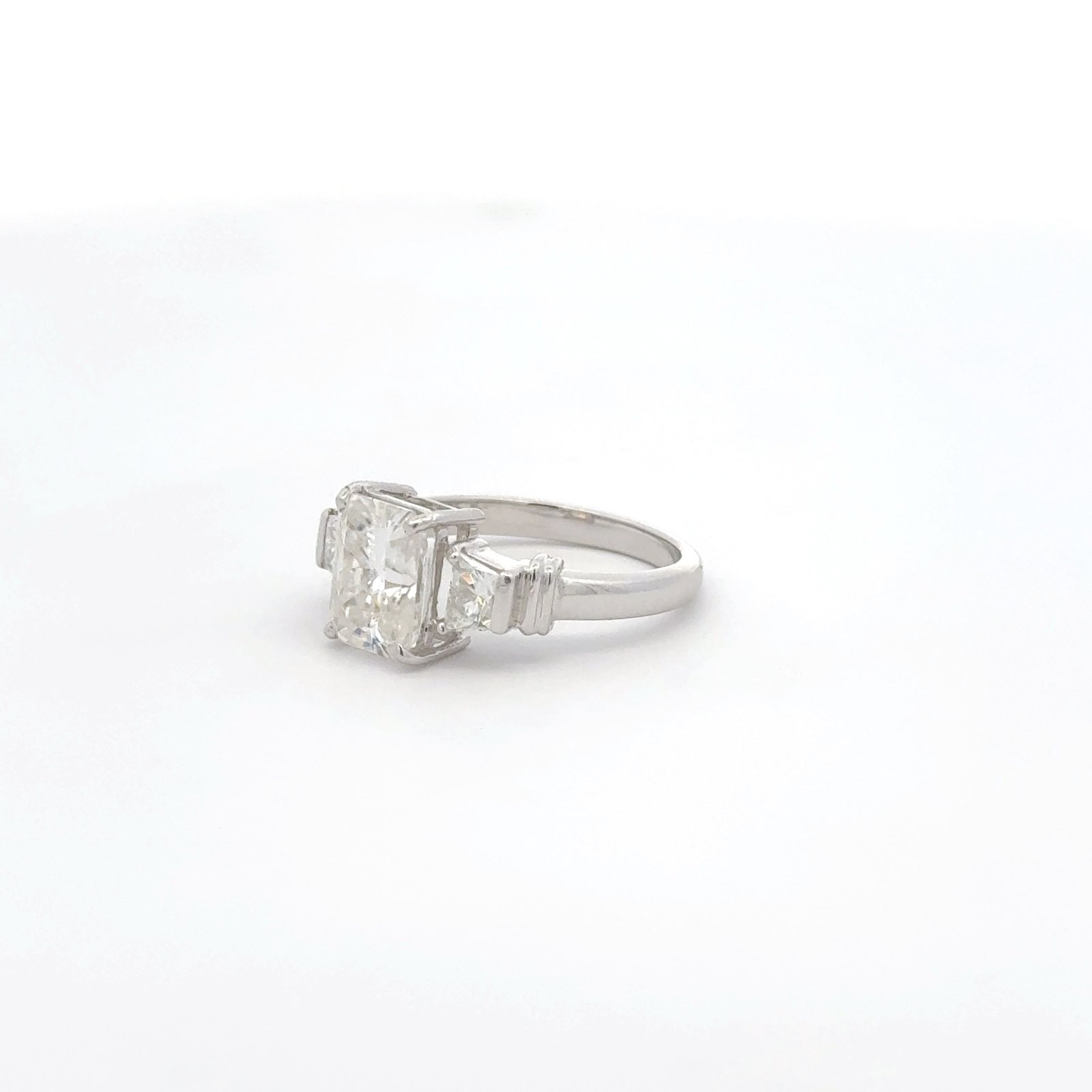 Solitaire Ring in 14k Gold Radiant Cut (3.31ct D.E.W) #SR200
