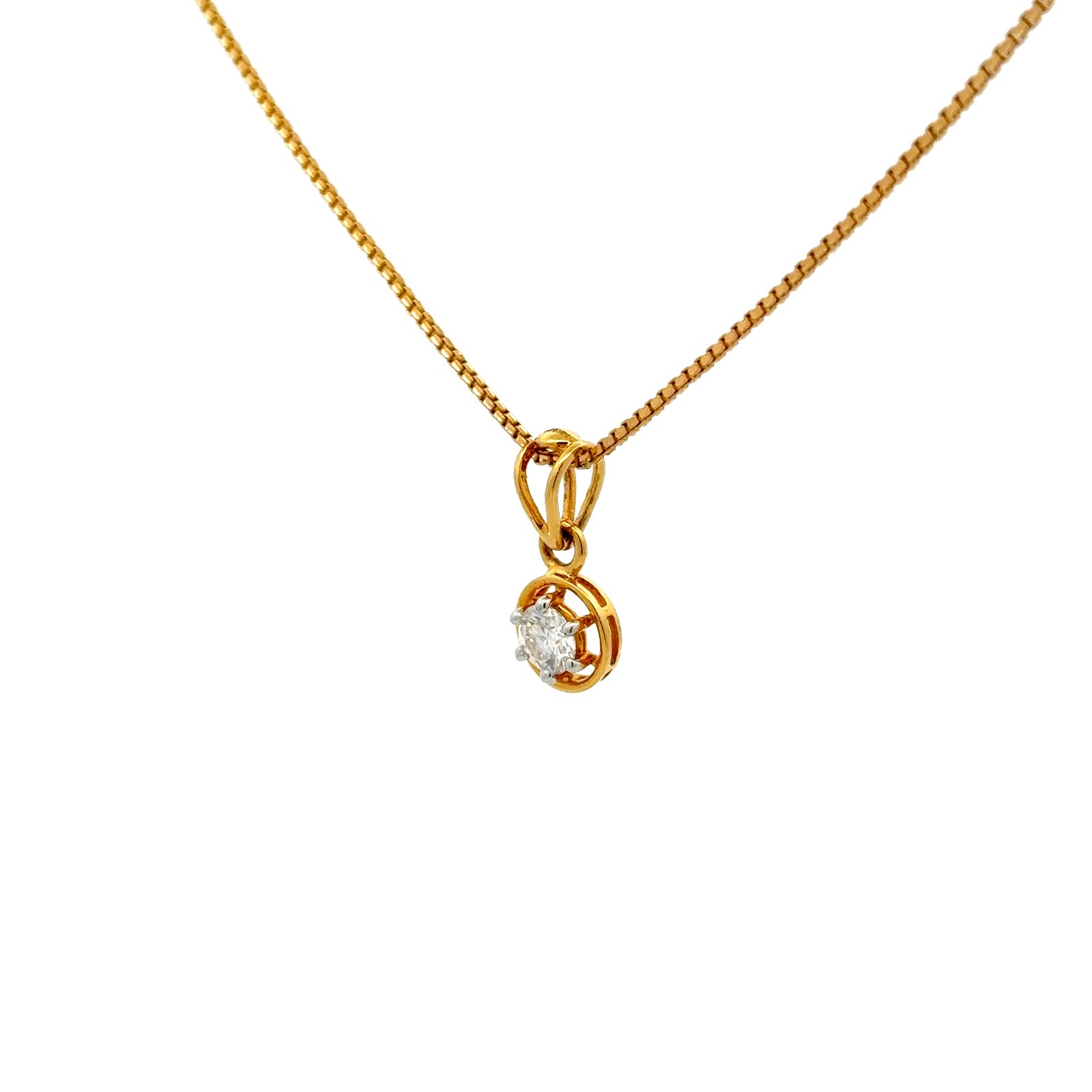 Pendant Round Cut Moissanite (0.5CT D.E.W) In 14k Gold Without Chain #SP219