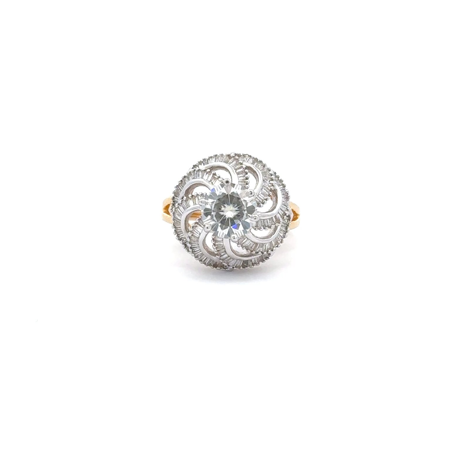 Solitaire Ring Round Brilliant Cut (2.17ct D.E.W) in 14k Gold #SR97