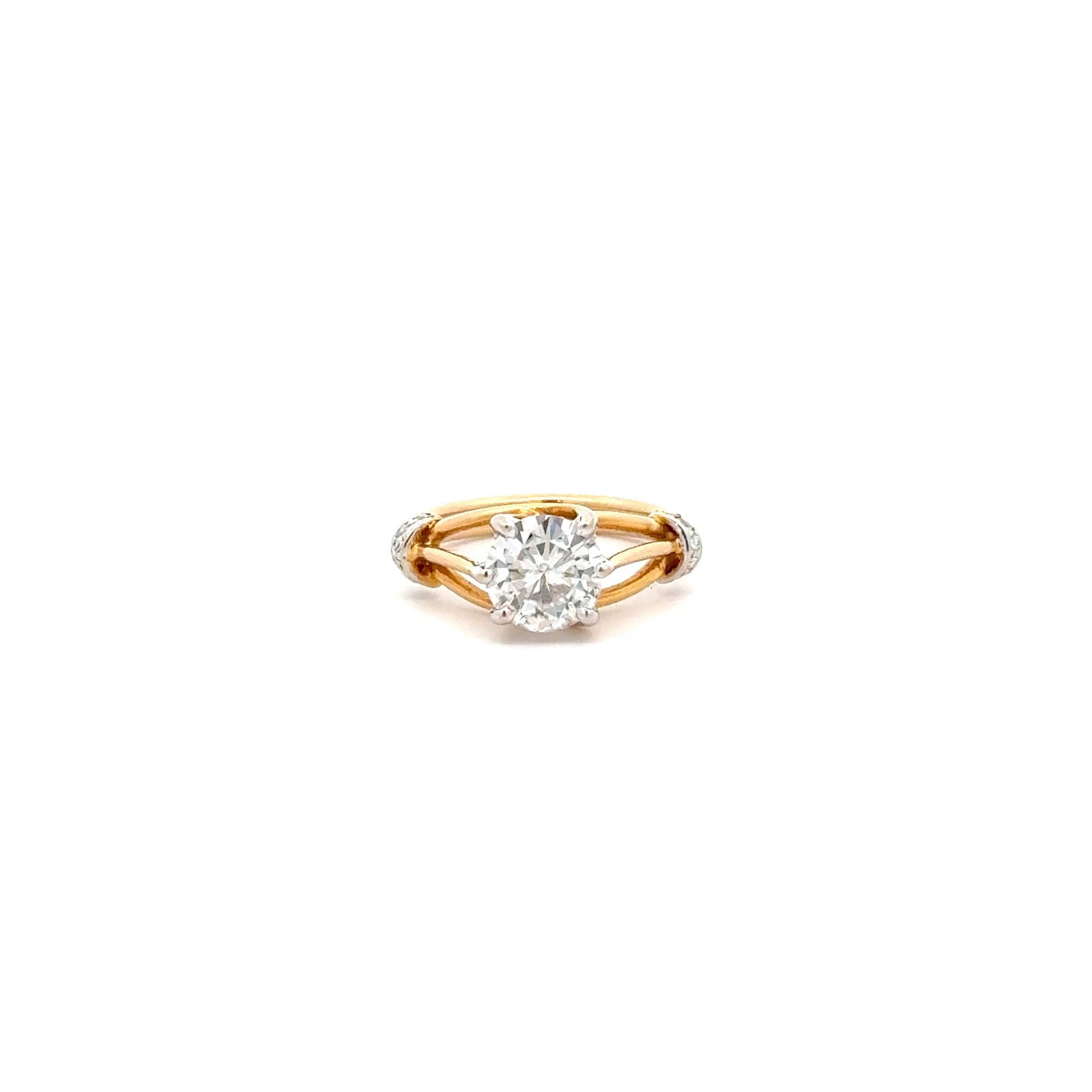 Moissanite Round Shape (1.57ct D.E.W) Solitaire Ring  #SR63