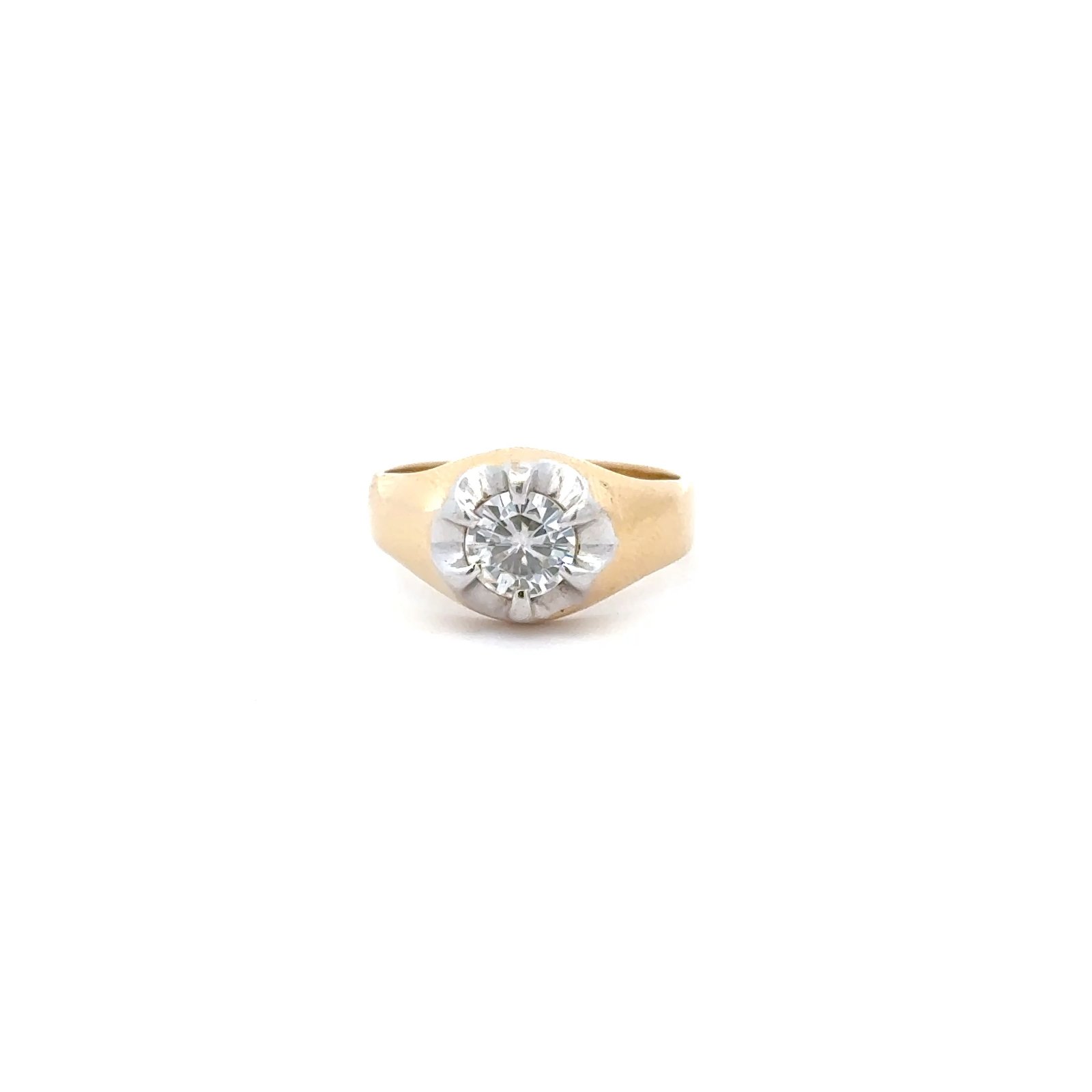 Solitaire Ring in 14k Gold Round Brilliant Cut (1.05ct D.E.W)#SR170