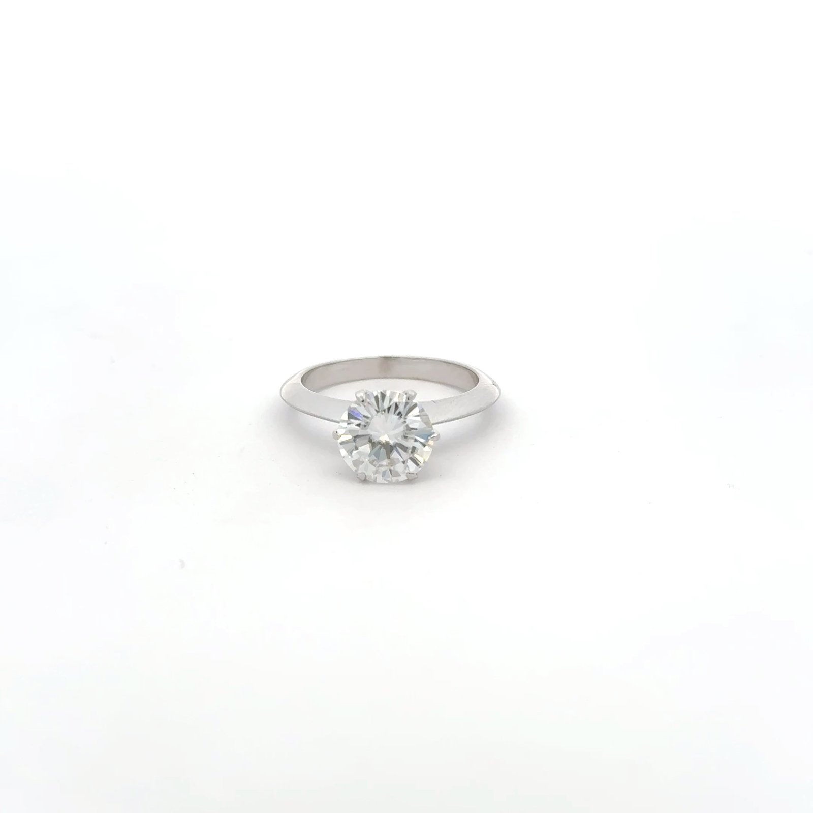 Solitaire Ring in 14k Gold Round Brilliant Cut (2.5ct D.E.W) #SR489