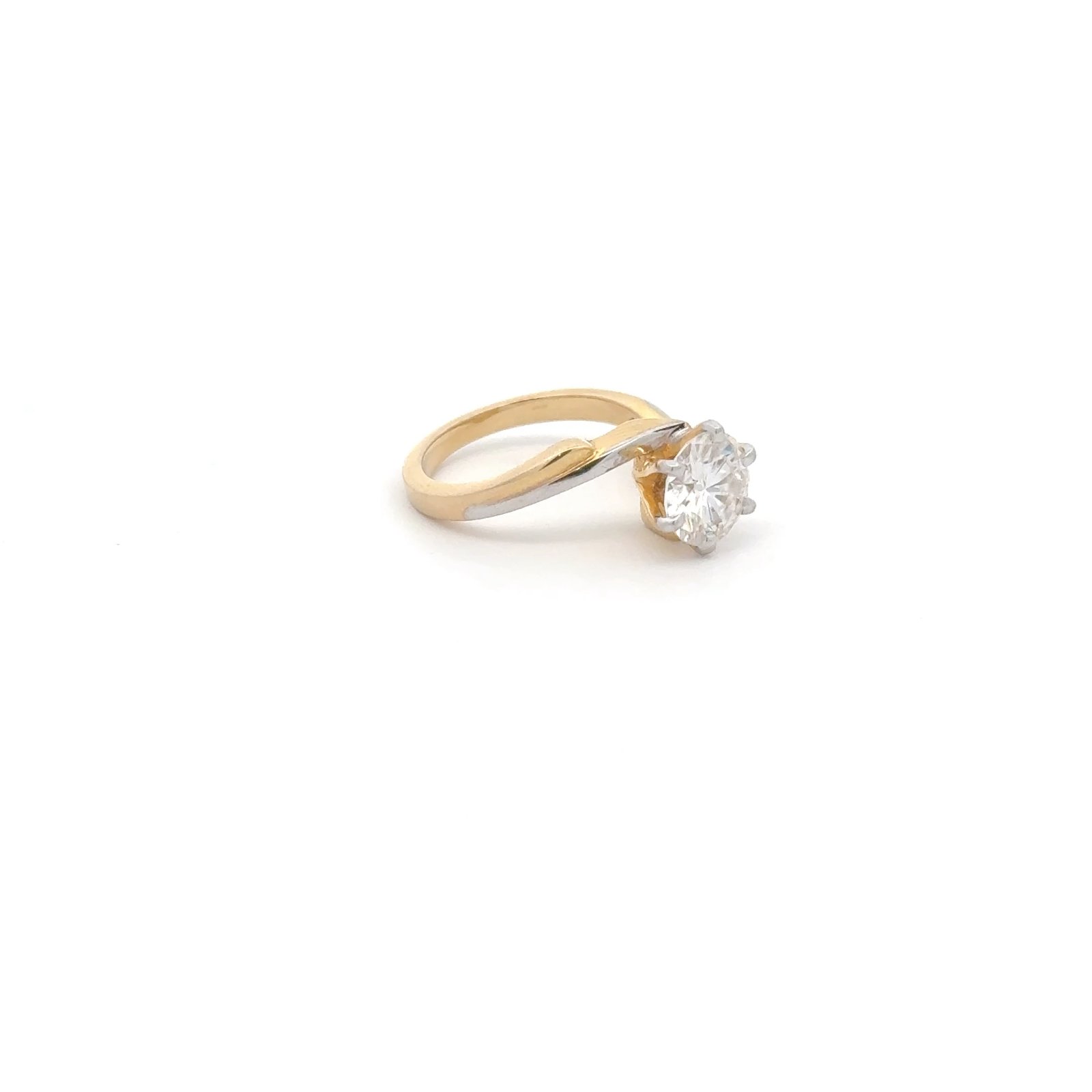 Solitaire Ring In 14k Gold Round Brilliant Cut( 2.0ct  D.E.W) #SR604
